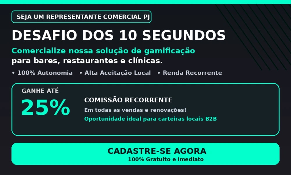 Representante Comercial (PJ) 25% Comissão